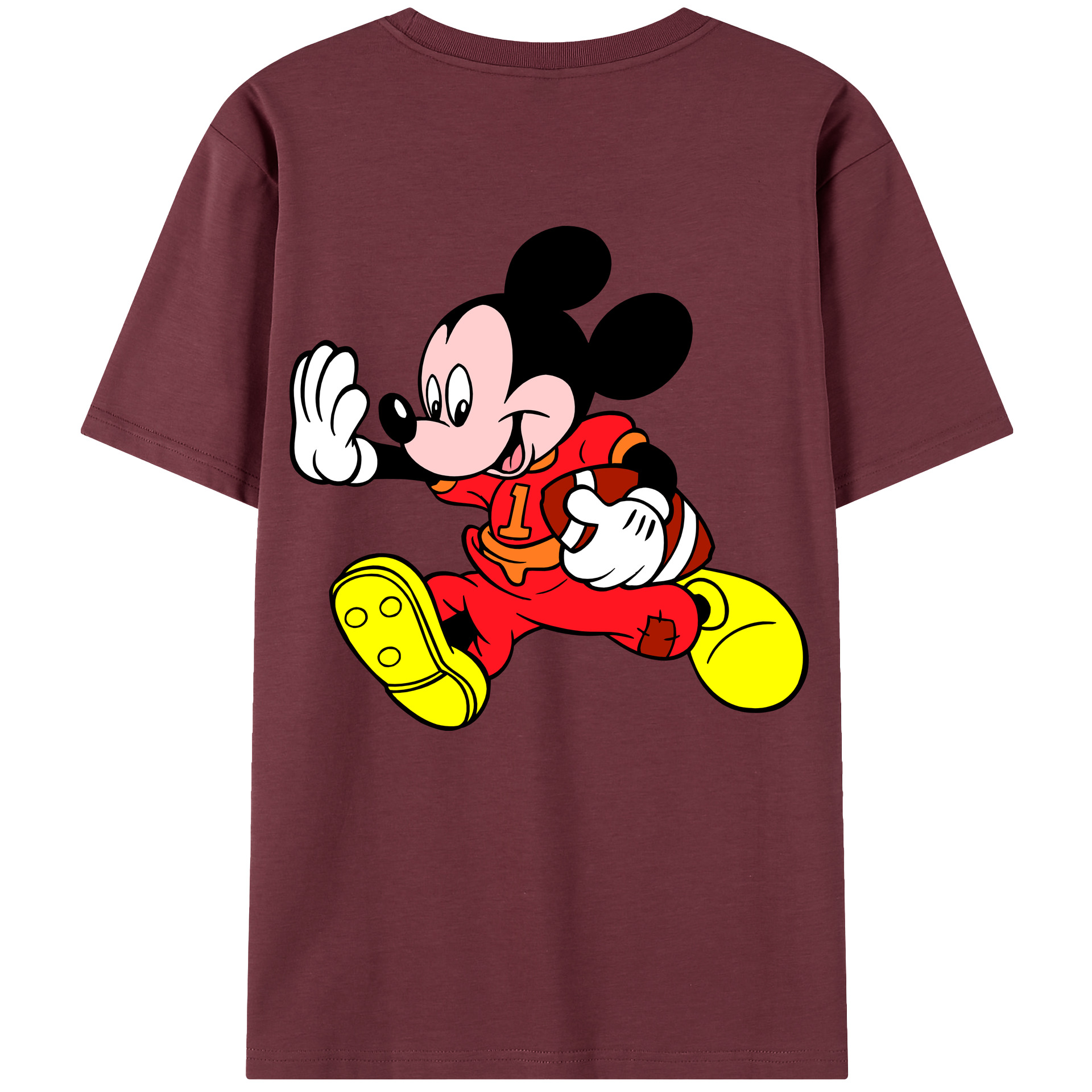 （画像用） ミッキーマウス Mickey Mouse 綿100％半袖Tシャツ（背面プリント）